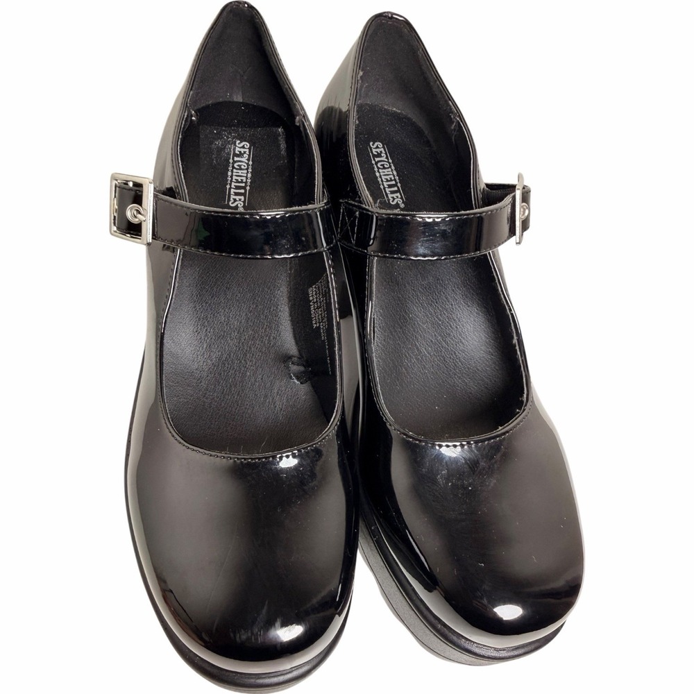 Seychelles Lug Sole Patent Platform Mary Janes Black Women's 8.5 Whimsigoth Prep - Picture 3 of 13
